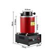 Cuptor topire metal, Creuzet grafit, Accesorii incluse, Capacitate 3 kg, 1150 ℃, 1750 W