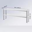 Masa de lucru Inox, pentru preparare alimente, 305x1520x600 mm, 1 x rafturi