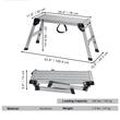 Scara tip platforma, portabila si pliabila, Aluminiu, 2 x treapta, max 150 kg, Inaltime 51 cm, anti-derapanta