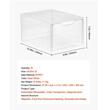 Set 12 cutii pentru pantofi, stivuibile, transparente, maxim marimea 47, dimensiune 340 x 250 x 184 mm