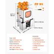 Storcator automat pentru portocale slow juicer, Inox, diametru citrice 55–80 mm, 120 W