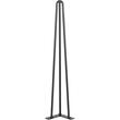 Set 4 x picioare de masa tip ac de par, Inaltime 45.7 cm, Otel, Negru, max 100 kg