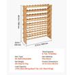 Raft modular pentru 72 sticle de vin, Stivuibil, Lemn, 8 Niveluri, 1130 x 290 x 962 mm