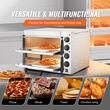 Cuptor electric profesional pentru Pizza cu diametru de 410mm, Inox, 1500 W, 2 x Etaje, Temperatura reglabila 50-350 ° C, Timp reglabil
