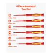 Set 6 surubelnite, izolate 1000 V, VDE/GS, Crom Vanadiu, Magnetice, Cutie depozitare