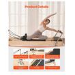 Aparat de antrenament pilates, Lemn, rezistență dublă arc și cablu, max 180 kg, 2380x735x925 mm
