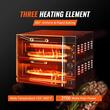Cuptor electric profesional pentru Pizza cu diametru de 410mm, Inox, 1500 W, 2 x Etaje, Temperatura reglabila 50-350 ° C, Timp reglabil