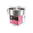Aparat profesional pentru vata de zahar 1000 W, capacitate 6 buc/min, Inox, 518x518x485 mm