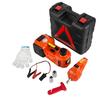 Kit cric hidraulic cu compresor si cheie electrica pentru roti, Capacitate 3 Tone, Alimentare 12 V, Inaltime max 530 mm, Lanterna