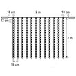 Perdea de lumini, 204 x LED, alb rece, exterior, legare in serie, lungime 2 m