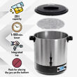 Aparat sterilizare pentru conserve Adler 28 l, 2600 W, diametru 36 cm, Inaltime 30.5 cm, Afisaj led