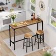 Masa de bar/pub Vivatechnix Vintage, Lemn/Otel, 140 x 100 x 38 cm, Maro, picioare ajustabile
