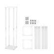 Set 10 suporturi pentru flori Inaltime 60 cm, capacitate max 15 kg, Transparent, Acril, Cadru dreptunghiular