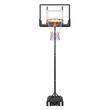 Panou baschet inaltime reglabila 152.4-213.4 cm, diametru inel 415 mm, Otel / ABS, Interior/Exterior
