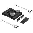 Placa pilates multifunctionala 9 in 1, max 150 kg, 2 manere flotari, 2 extensii, 4 cotiere, genunchiere, contor, Negru