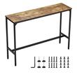 Masa de bar/pub Vivatechnix Vintage, Lemn/Otel, 140 x 100 x 38 cm, Maro, picioare ajustabile
