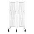 Poarta de securitate dublu extensibila, Lungime max 5.48 m, 6 x roti, Inaltime 102 cm, alba