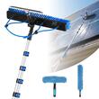 Kit Racleta si Perie telescopica pentru spalat panouri solare, 10 m, Furtun apa 20 m, Aluminiu, Greutate 5.6 kg, Dozator sapun