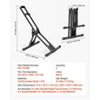 Set 2 x Suport pliabil pentru bicicleta, compatibil cu diametrele roților de 508-737 mm, Otel, Negru