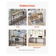 Masa de bar/pub Vivatechnix Vintage, Lemn/Otel, 140 x 100 x 38 cm, Maro, picioare ajustabile