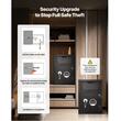 Seif valori, 2 niveluri, blocare cifru si cheie, 50.8 x 35.5 x 50.8 cm, grosime 3 mm, Alarma dubla, Lumina led