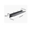 Masa suspendata, pliabila, pentru balcon, Otel Inoxidabil/MDF, max 25 kg, 1500 x 450 x 240 mm, Negru