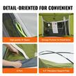 Cort camping pentru 2-3 persoane, dimensiune 214x214x122 cm, protectie solara anti-UV50, Verde, impermeabil PU2000mm