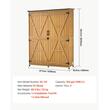 Sopron gradina pentru unelte 125.5 x 162.5 cm, Lemn de brad, rafturi, capacitate 695 l