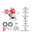 Sarpe pentru desfundat tevi, Electric, Profesional, 7 x capete taiere, 370 W, Lungime 36/7 m, Diametru 3/8 si 5/8 inch