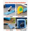 Cabina de vopsit gonflabila, dimensiune 3 x 2.5 x 2.5 m, 1 x suflanta 550 W, Impermeabila, PVC, sistem filtrare, acoperis rotund