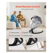 Leagan electric multifunctional pentru bebelusi, Telecomanda si Conexiune Bluetooth, 5 viteze, 3 unghiuri reglabile, Pliabil, 10 Melodii