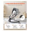 Leagan electric multifunctional pentru bebelusi, Telecomanda, 5 viteze, 3 unghiuri reglabile, Pliabil, 10 Melodii