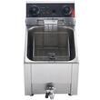 Friteuza profesionala Inox, 2500 W, Capacitate 6.8 l, control temperatura, 1 x cos, supapa scurgere ulei