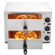 Cuptor electric profesional pentru Pizza cu diametru de 305mm , Inox, 1800 W, 2 x Etaje, Temperatura reglabila 50-350 ° C, Timp reglabil