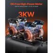 Compresor portabil fara ulei Ultra-silentios, 3000 W, 300 l/min, 8 Bar, Capacitate rezervor 75 l