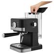 Espressor manual 20 bar, cappuccino, 1050W, rezervor apa 1.5 l, Baghetă de abur rotativă, negru