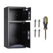 Seif cu usi duble, Otel armat, Alarma dubla, Cheie/Cifru, 350 × 348 × 775 mm