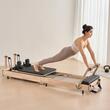 Aparat de antrenament pilates, Lemn/Otel, rezistență dublă arc și cablu, max 180 kg, 2380x680x570 mm