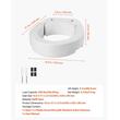 Scaun toaleta inaltat, Alb, Inaltime ridicare 89 mm, max 136 kg