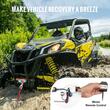 Troliu electric 12V DC, capacitate 1588 kg, Lungime cablu 12 m, Telecomanda cu fir, IP55, pentru barci, ATV, Franghie sintetica