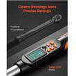 Cheie dinamometrica digitala cu clichet, bara extensie, 1/2 inch, precizie de ±2%, Cuplu 17-340 Nm, 5 x tubulare