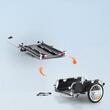 Remorca pentru biciclete, Capacitate 45 Kg, 1390 x 750 x 430 mm, cadru Aluminiu, Pliabil
