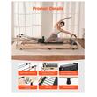 Aparat de antrenament pilates, Lemn/Otel, rezistență dublă arc și cablu, max 180 kg, 2380x680x570 mm
