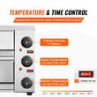 Cuptor electric profesional pentru Pizza cu diametru de 305mm , Inox, 1800 W, 2 x Etaje, Temperatura reglabila 50-350 ° C, Timp reglabil