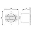 Ventilator axial de perete, Horoz-100, debit 100 m3/h, diametru 100 mm