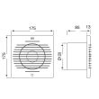 Ventilator axial de perete, Horoz-120, debit 120 m3/h, diametru 120 mm, 15 W