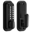 Yala mecanica cu cifru si maner, 14 taste, Blocare automata, Utilizare usa stanga/dreapta, Negru, Interior/Exterior