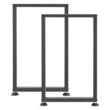 Set 2 picioare de masa, Otel, Negru, 75 x 90 cm, max 450 kg, Nivelare reglabila