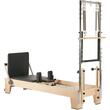 Aparat de antrenament pilates, Lemn/Otel, rezistență dublă arc și cablu, max 180 kg, 2400x735x1990 mm