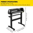 Masina de taiat vinil, Latime taiere 630mm, viteza de taiere 800 mm/s, motor pas cu pas